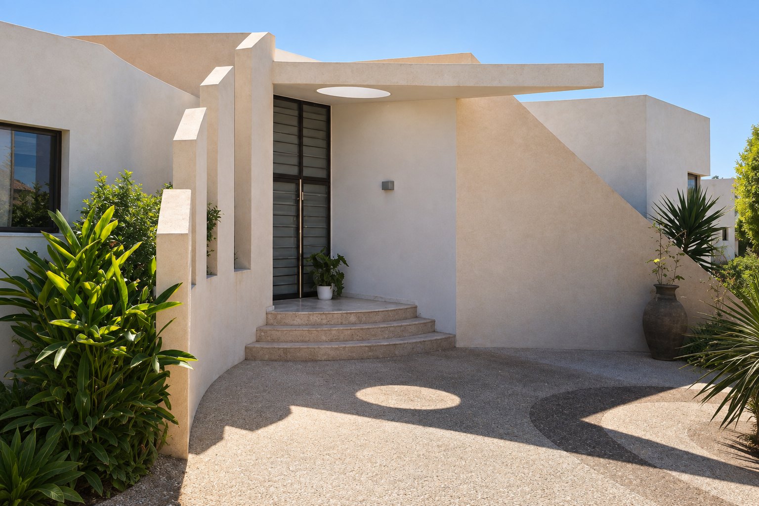 Villa with Fan Roofs · 2