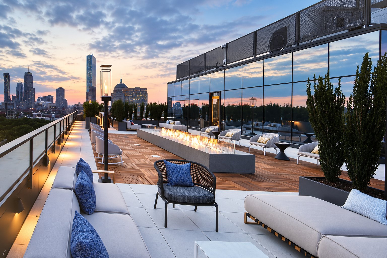 Office Building with a Rooftop Park · 1